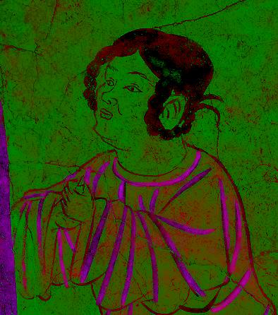 唐代赵逸公墓壁画上正在行叉手礼的侍者